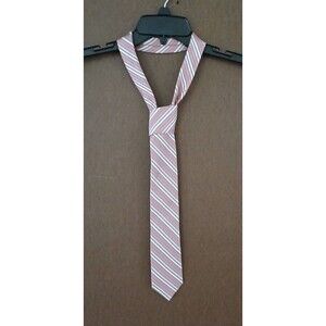 JF J. Ferrar Men's Pink Striped Dress Tie 58" Long Casual